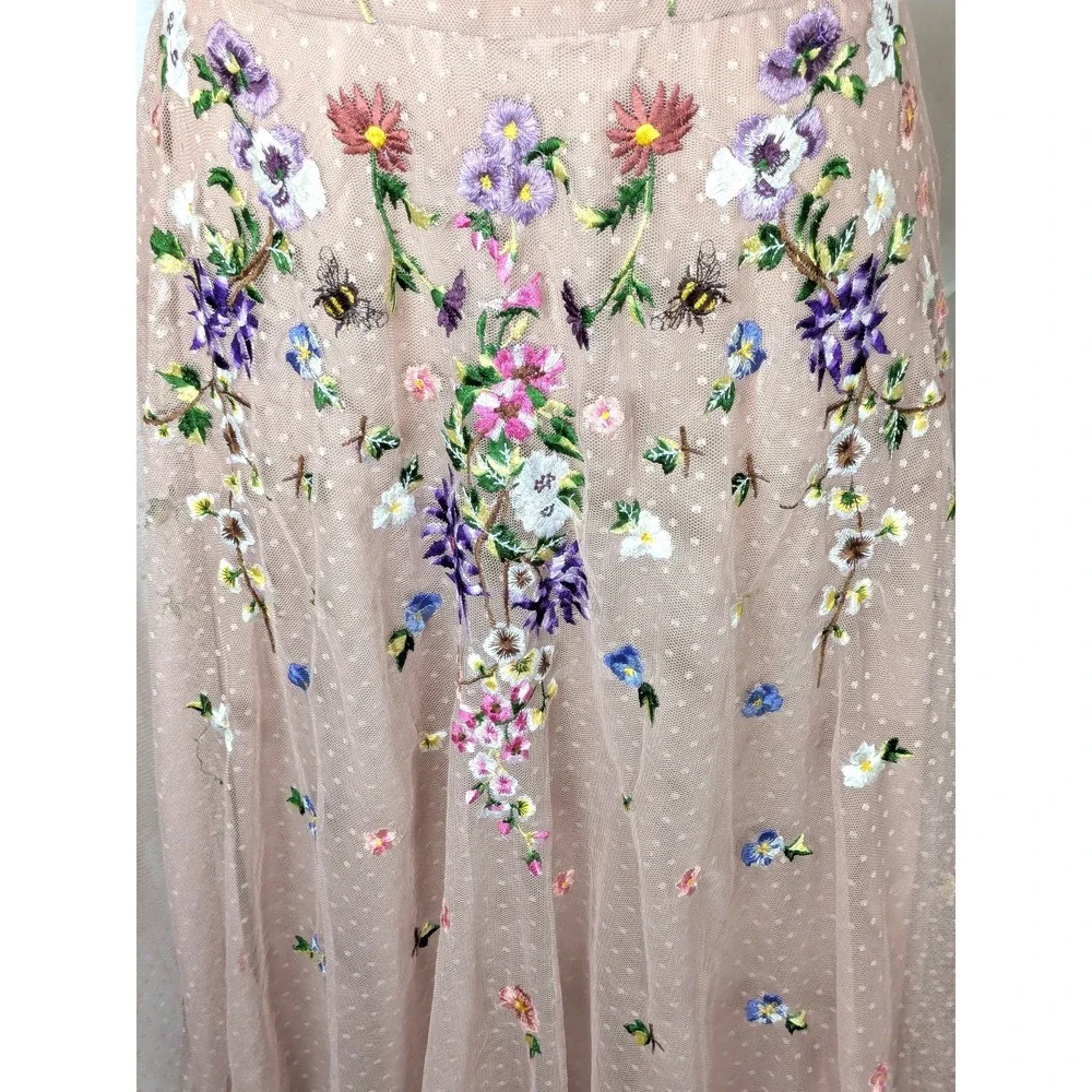 ASOS Dusty Rose Floral Sequin Halter Maxi Dress